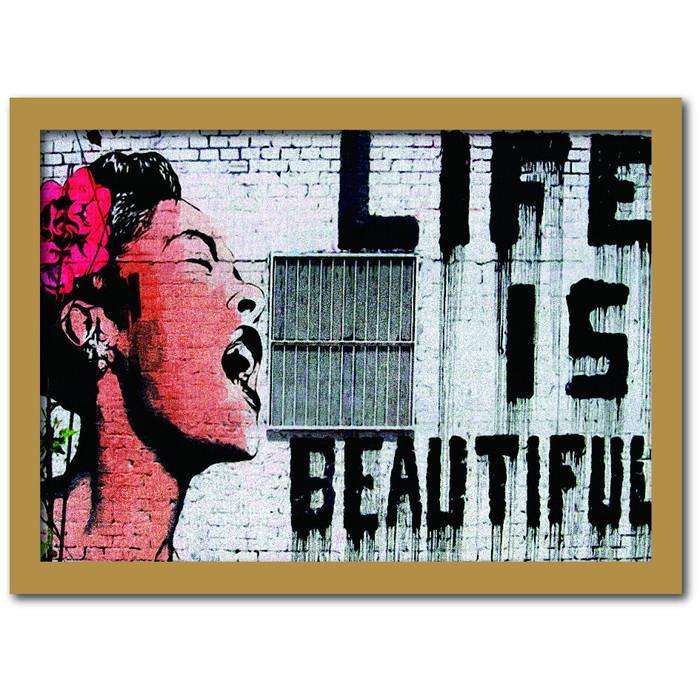 バンクシー Banksy インテリアアート Life is beautiful ライフ・イズ・ビューティフル VS1003NAA3