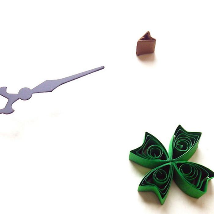アートクラフト ペーパークイリング掛時計 Paper Quiling Clock フレームカラーナチュラル Green PQ-1003 保証付 店舗 カフェ ラウンジ ロビー ホテル 法人_1