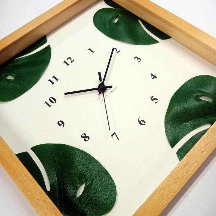 Monstera Clock モンステラクロック SV-3003 フレームカラー：ブラウン 保証付 kar-9302219s3 送料無料 北欧 モダン 家具 インテリア ナチュラル テイスト｜genco1｜03