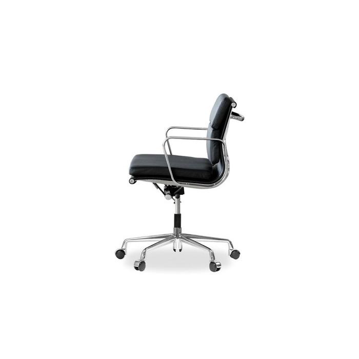 アルミナムチェア ローソフトパッド PUレザー キャスター グライズ 保証付 e-comfort デザイナーズ ジェネリック家具 リプロダクト  kwg-chea01lsc-pu 送料の画像