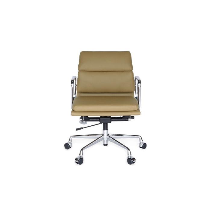 アルミナムチェア ローソフトパッド PUレザー キャスター グライズ 保証付 e-comfort デザイナーズ ジェネリック家具 リプロダクト  kwg-chea01lsc-pu 送料の画像