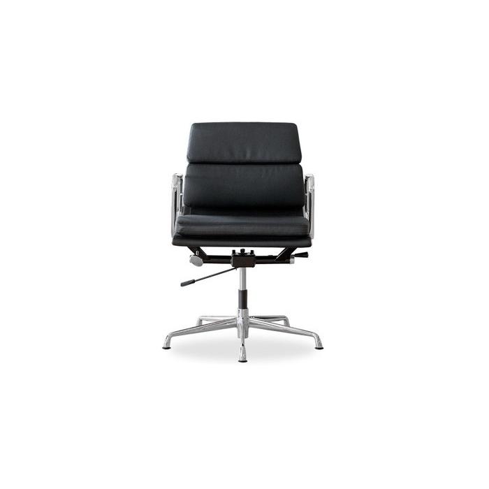 アルミナムチェア ローソフトパッド PUレザー キャスター グライズ 保証付 e-comfort デザイナーズ ジェネリック家具 リプロダクト  kwg-chea01lsc-pu 送料の画像