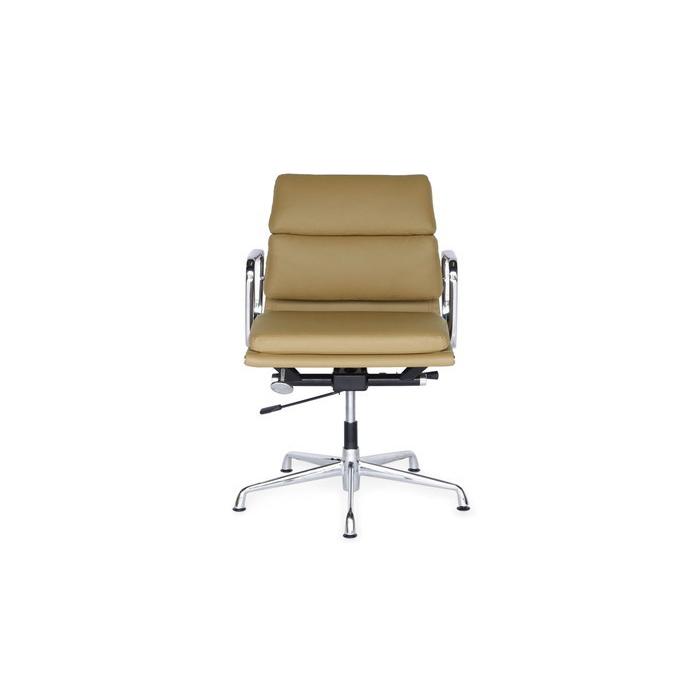 アルミナムチェア ローソフトパッド PUレザー キャスター グライズ 保証付 e-comfort デザイナーズ ジェネリック家具 リプロダクト  kwg-chea01lsc-pu 送料の画像