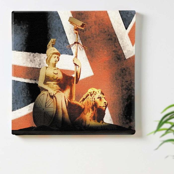 バンクシー デザイン Banksy Design 日本正規ライセンス パネル ユニオンジャック bdld-1907-006 XLサイズ 100cm×100cm アートパネル ファブリックパネルの画像