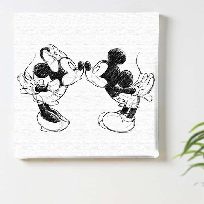 ラッピング付き ミッキー ミニー ディズニー Mickey Mouse Lサイズ アートボード 57cm 57cm アートパネル ファブリックパネル 21最新作 日 インテリアパネル 壁掛け
