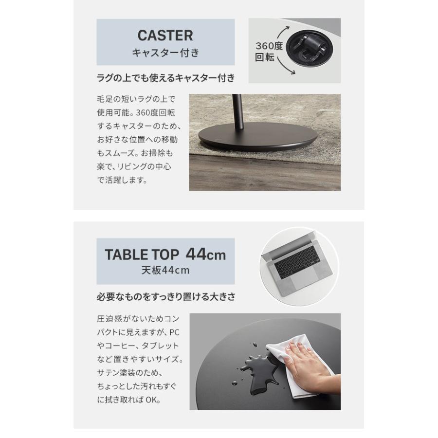 サイドテーブル セブンサイドテーブル キャスター付き 移動式 自立型 コーナー WALL A2 SEVENSTAND TVスタンドオプション キャスター おしゃれ 黒 白 WALL7の画像