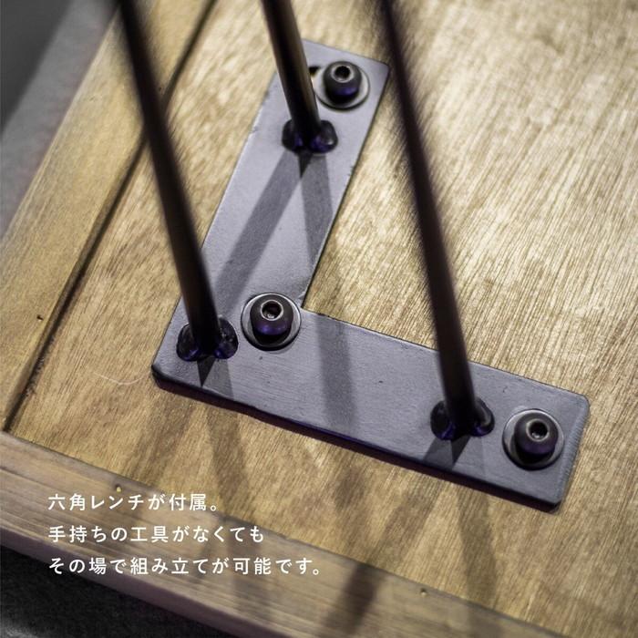ダイニング テーブル 古材 ヘリンボーン 130cm 70cm 2人掛け 4人掛け 長方形 テーブル W1300×D700×H720 組み立て品 六角レンチ付き sun-11176270s1 送料無_5