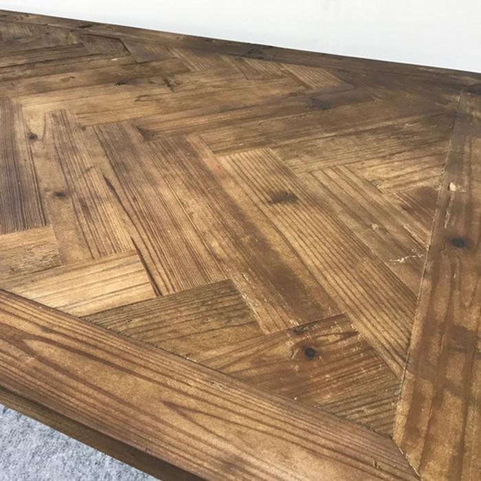 ダイニングテーブル ヘリンボーン柄 古材 ブルックリンスタイル KOZAI