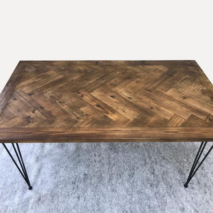 KOZAI ダイニング テーブル ヘリンボーン柄 古材 ブルックリンスタイル