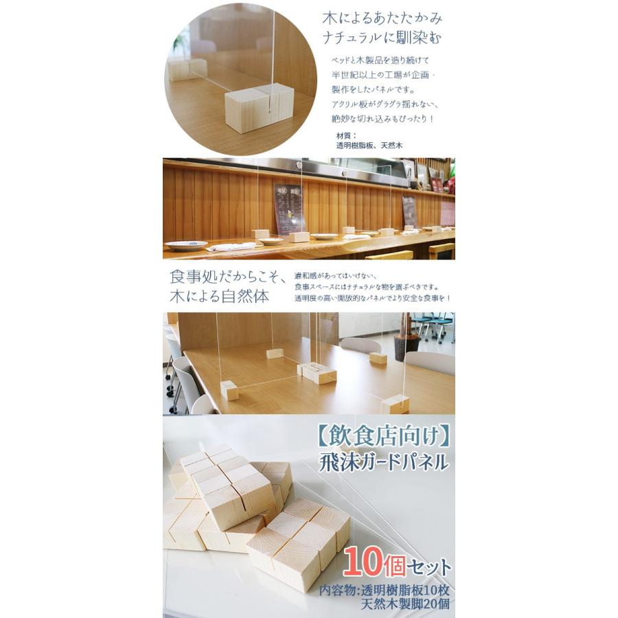 飛沫ガードパネル 塩ビ板パネル Mサイズ 10個set 飲食店 店舗向け用 to-zk-03-m 送料無料 北欧 モダン 家具 インテリア ナチュラル テイスト 新生活 オススの画像