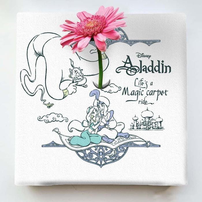 ラッピング付きアラジン Ikebana 一輪挿し アートパネル ディズニープリンセス ジャスミン Lib Ike Dsny 2106 42 送料無料 北欧 モダン 家具 インテリア ナ 独特の素材