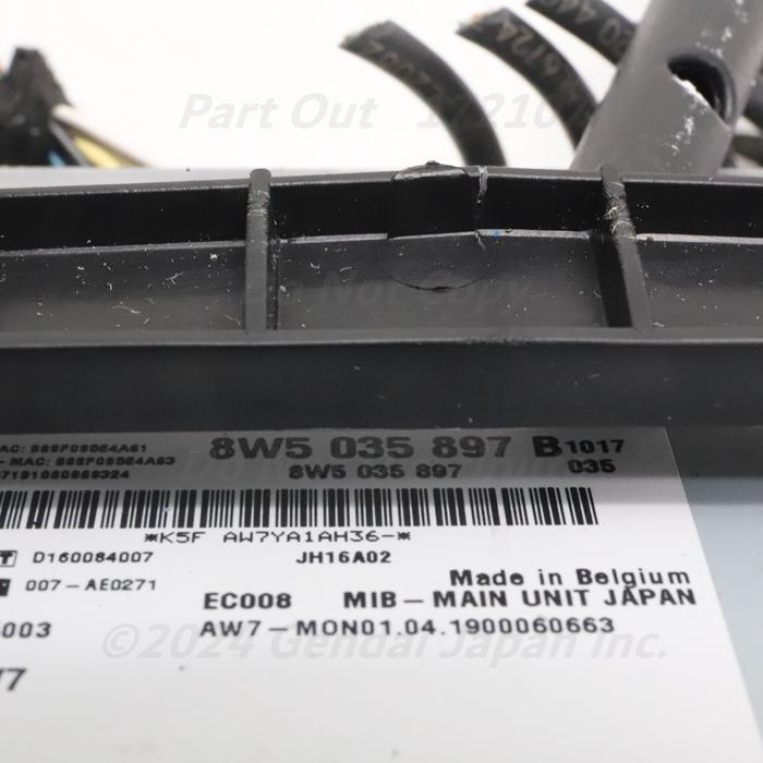 [A-45] アウディ S5 F5 セントラルコンピューター CD DVD 8W5035897B A5 AUDI 中古