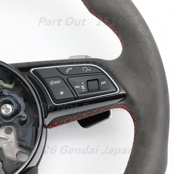 [A-49] RS4 B9 8W アルカンターラ 純正オプション ステアリング 8W0419091EF NTW 8WDECF アバント アウディ A4 S4 中古の画像