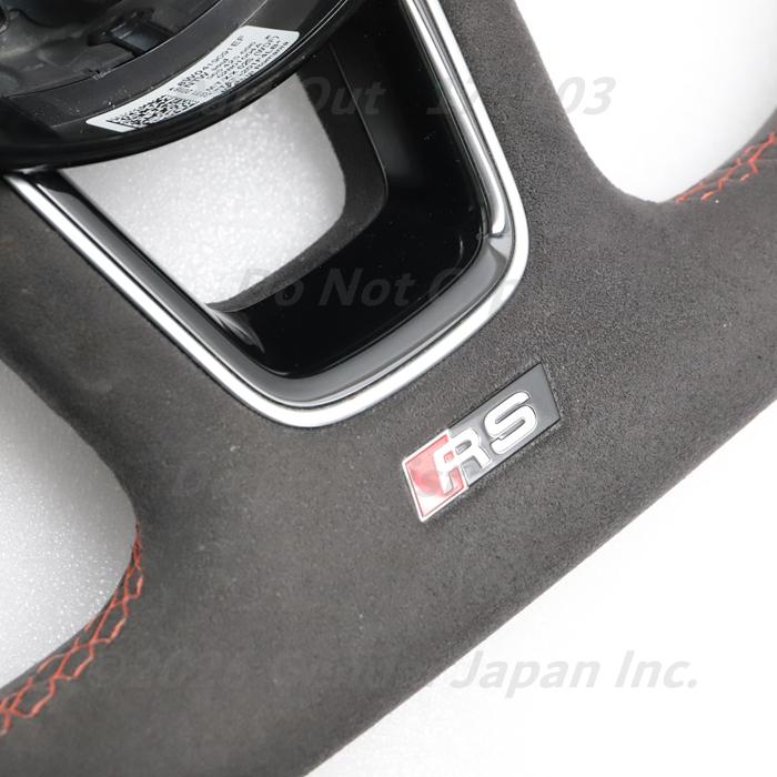 [A-49] RS4 B9 8W アルカンターラ 純正オプション ステアリング 8W0419091EF NTW 8WDECF アバント アウディ A4 S4 中古の画像