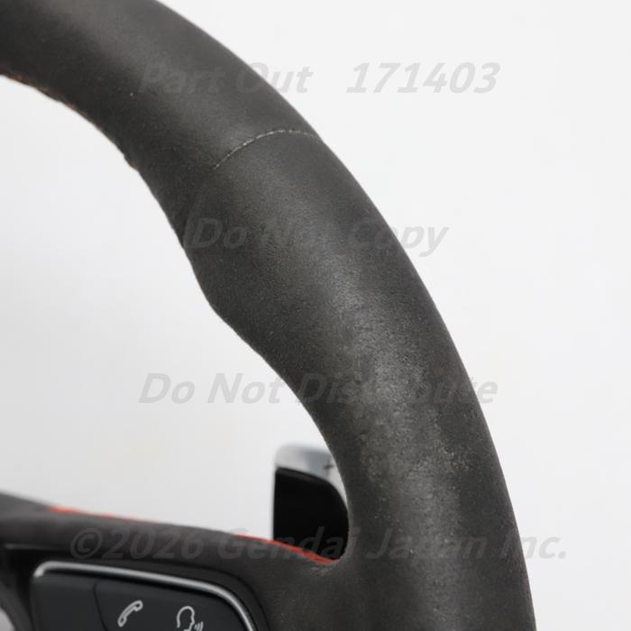 [A-49] RS4 B9 8W アルカンターラ 純正オプション ステアリング 8W0419091EF NTW 8WDECF アバント アウディ A4 S4 中古の画像