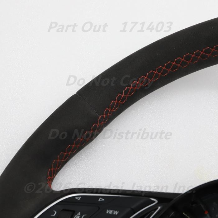 [A-49] RS4 B9 8W アルカンターラ 純正オプション ステアリング 8W0419091EF NTW 8WDECF アバント アウディ A4 S4 中古の画像
