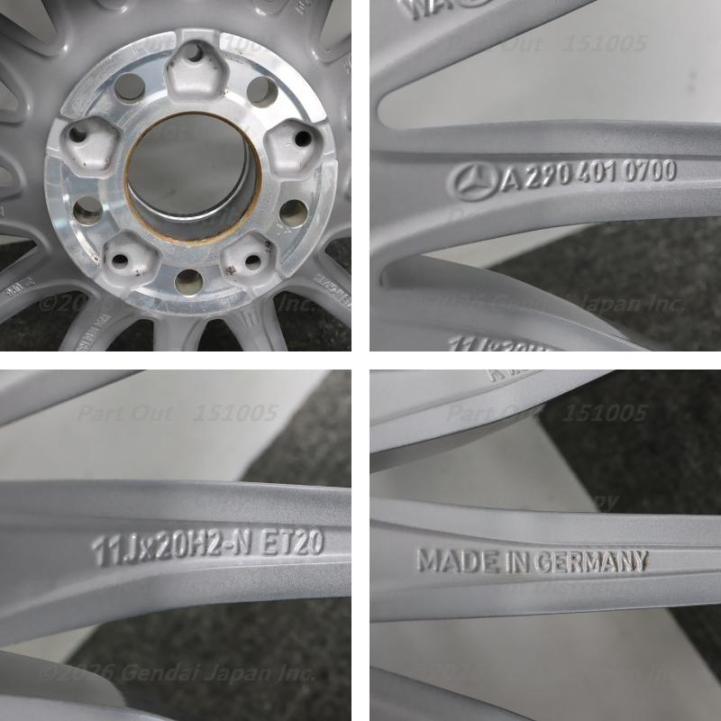 [M-27] AMG GT43 リアホイール 11J X 20 ET20 A2904010700 7X21 メルセデス ベンツ X290 290659 中古の画像