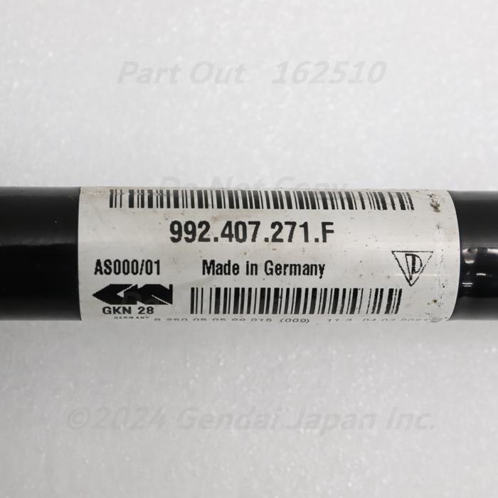 [P-17] ポルシェ 992 911 フロントドライブシャフト 992407271F インナー側ガタあり カレラ4S 中古_3