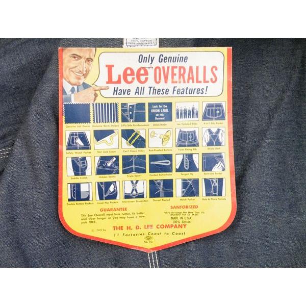 Lee 60's デッドストック 91-J デニム カバーオール size 40 LONG |  | 03