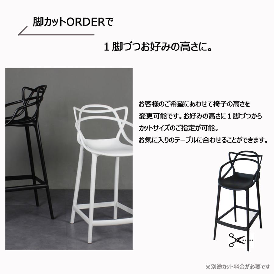 椅子 おしゃれ カウンターチェア 爆買 ジェネリック家具 ハイチェア バーチェア 4脚セット マスターズハイ 白 黒 リプロダクト ハイスネーキー_17