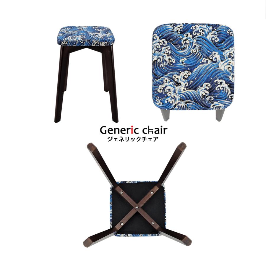 椅子 おしゃれ スツール 木製 和柄 猫 和モダンチェア オリジナル 伝統