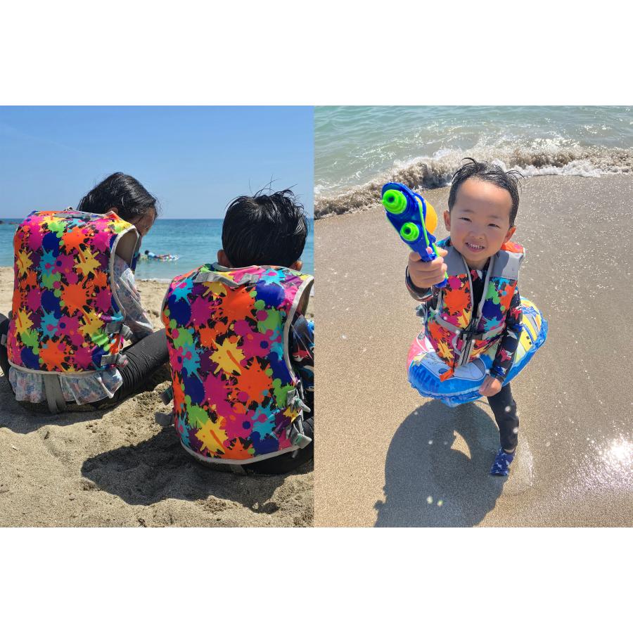 ライフジャケット 子供 釣り 4サイズ 6色 水遊び フローティングベスト