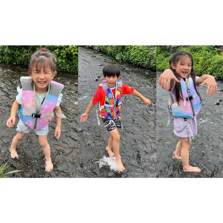 ライフジャケット 子供 釣り 4サイズ 6色 水遊び フローティングベスト