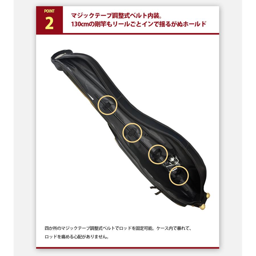 送料無料スペシャル ロッドケース 135 ハード リールイン ハイグレード