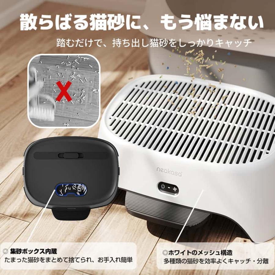 Neakasa AirStep 猫トイレ用脱臭ステップ 空気清浄機能付き 2-in-1