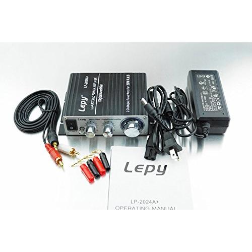 Lepy 新モデル LP-2024A+ ブラック デジタルアンプ +バナナプラグ 12V5A 新品同様 【あす楽対応】 LP-2 本体+RCAオーディオコード+ACアダプタ