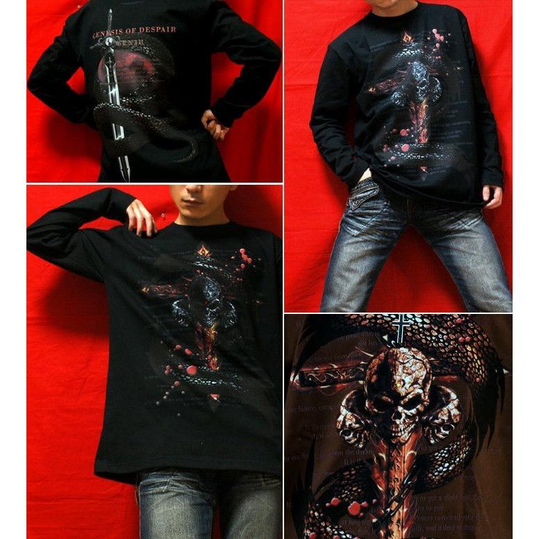 Tシャツ スカル ロック メタル 蛇 十字架 | United Athle | 04