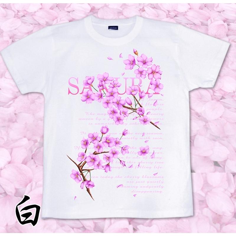 GENJU 桜Tシャツ メンズ 桜 さくら Tシャツ 春 花見 和柄 半袖/長袖 大きめサイズ  XS S M L XXL XXXL 2L 3L 4L｜genju｜09