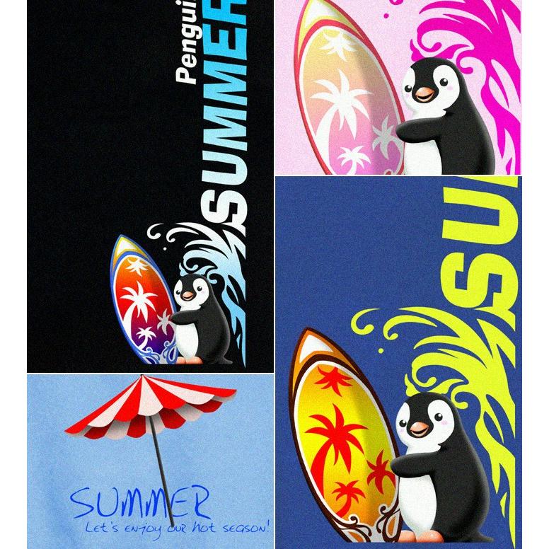 GENJU 夏Tシャツ メンズ サーフィン 海 ペンギン | United Athle | 02