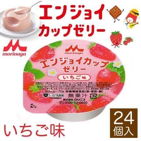 森永乳業 介護食 クリニコ エンジョイカップゼリー 苺味70g×24個セット