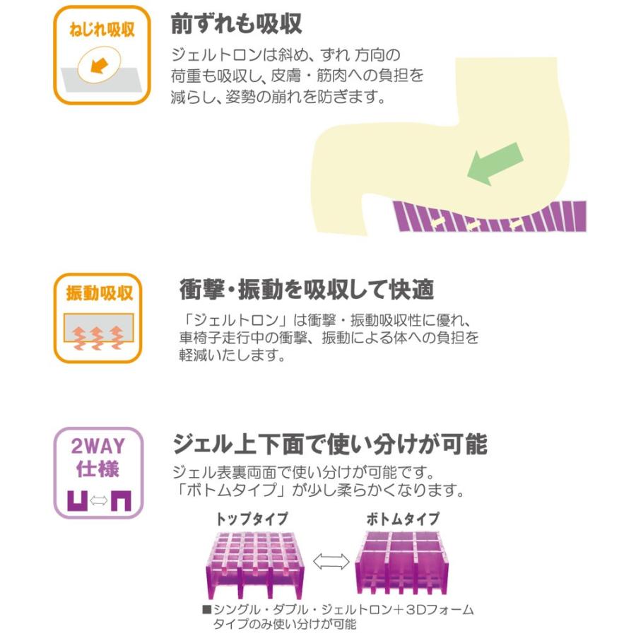 同梱・代引不可]ジェルトロン 体圧分散 ずれの吸収 高通気高機能