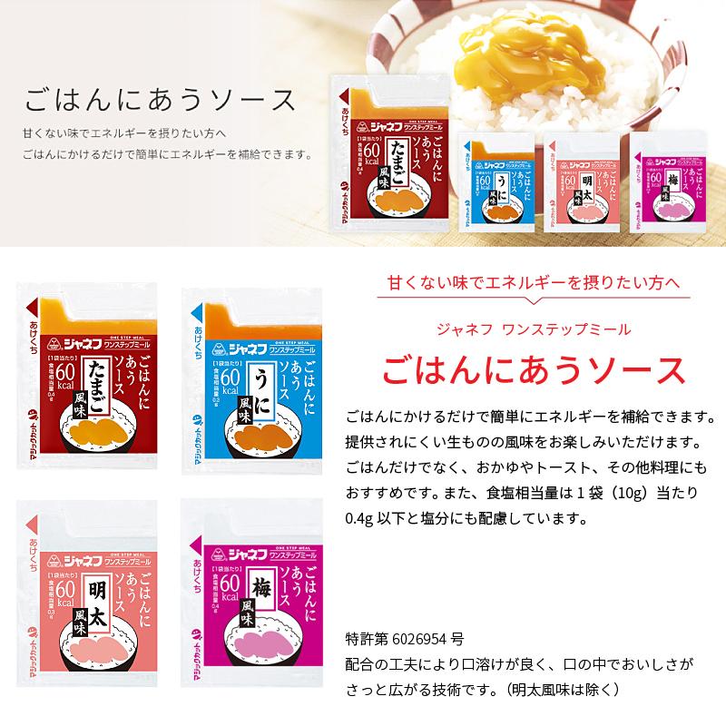 介護食 ごはんにあうソース うに風味 10ｇ×40 キューピー ジャネフ ワンステップミール | ジャネフ | 01