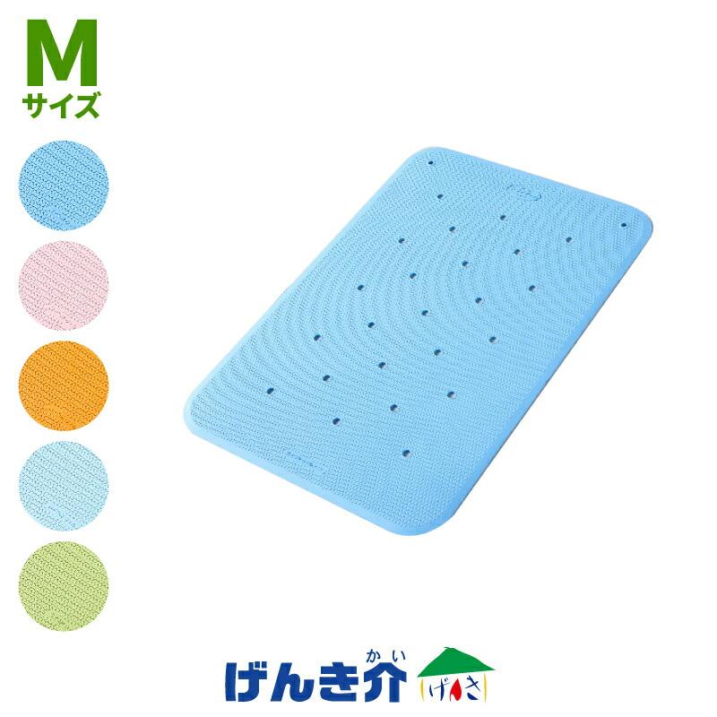 ウェルファン [直送品] すべり止めお風呂マット トライタッチ Mサイズ 55×38×0.3cm 水抜き穴付き すべり止め効果 カラー5色 ...