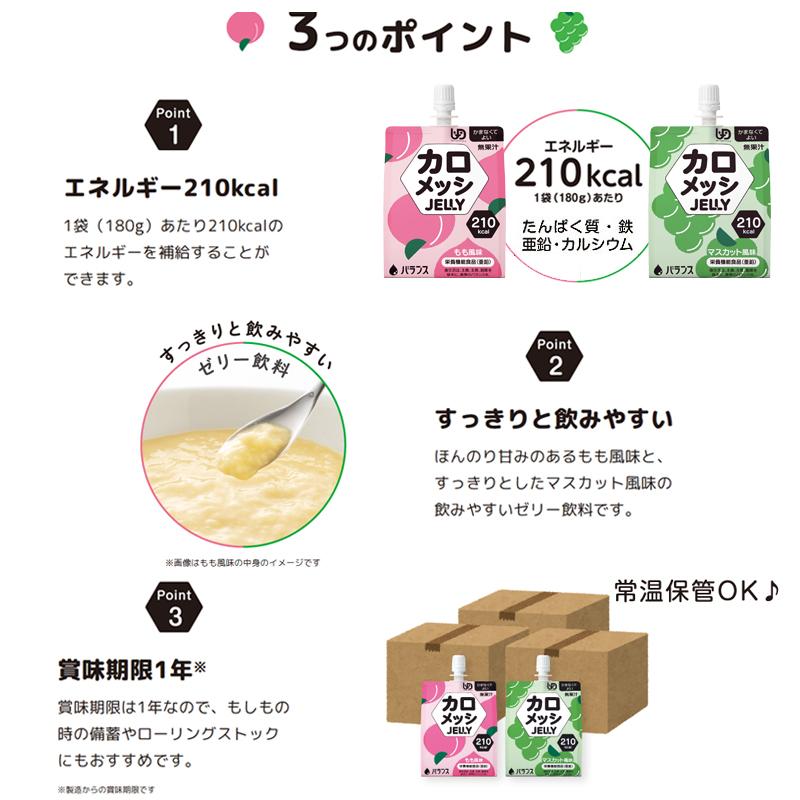 カロメッシゼリー もも風味 (180g×6個) バランス 栄養機能食品 亜鉛