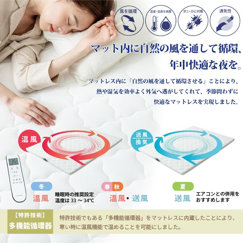 ポイント10倍！】空気循環マットレス テコリア TECOREA トッパ― 厚さ