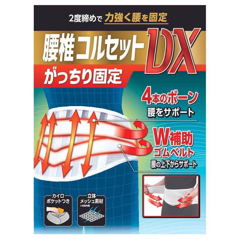 浅井商事 腰椎コルセットDX W補助ゴムベルト 腰の上下からサポート M