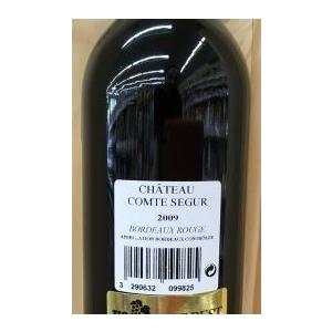 シャトー・コントセギュール2009 Chateau Comte Segur 2009 : リカー
