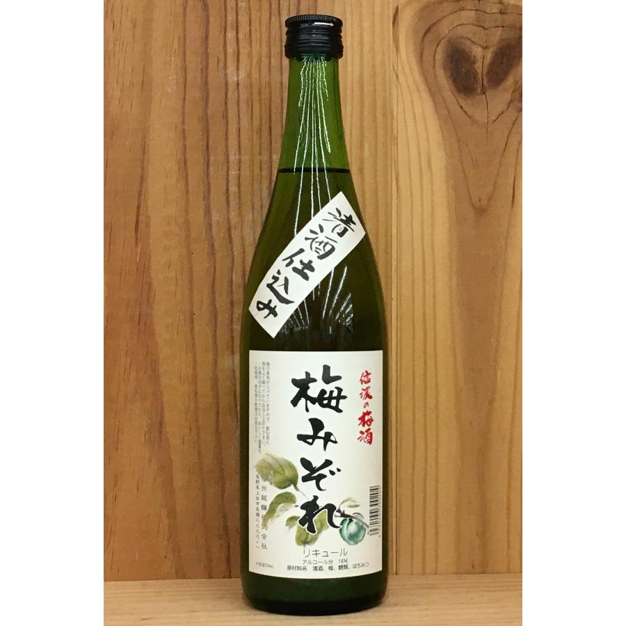 長野県 信州銘醸 信濃の梅酒 梅みぞれ 14度 720ml 日本酒仕込 果肉入り