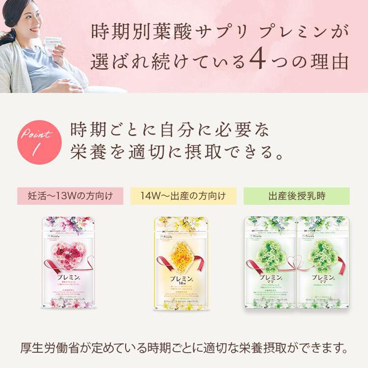 葉酸サプリ】プレミン 6セットお届け 割引定期コースあり 妊活サプリ 
