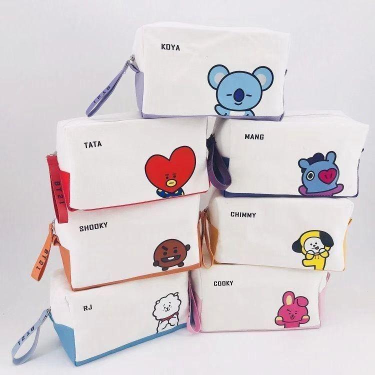 Btsグッズ ペンケース ビーティー21 防弾少年団 Bt21 化粧ポーチ シンプル 筆箱 小物入れ 見やすい かわいい 小学生 中学生 高校生 人気 韓国 最大 Offクーポン