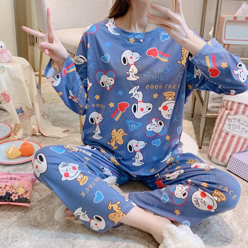 新作 スヌーピー パジャマ ルームウェア レディース 春夏 長袖 パジャマ 長パン ルームウェア 3点セット 女性 可愛い 部屋着 寝巻き ランジェリー 韓国風 Rjqke 元希屋 通販 Yahoo ショッピング