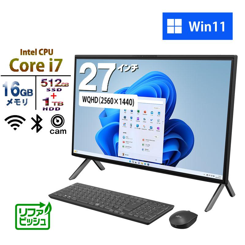 デスクトップ PC 富士通 27inch 液晶一体型 ESPRIMO WF2/H2 Core 