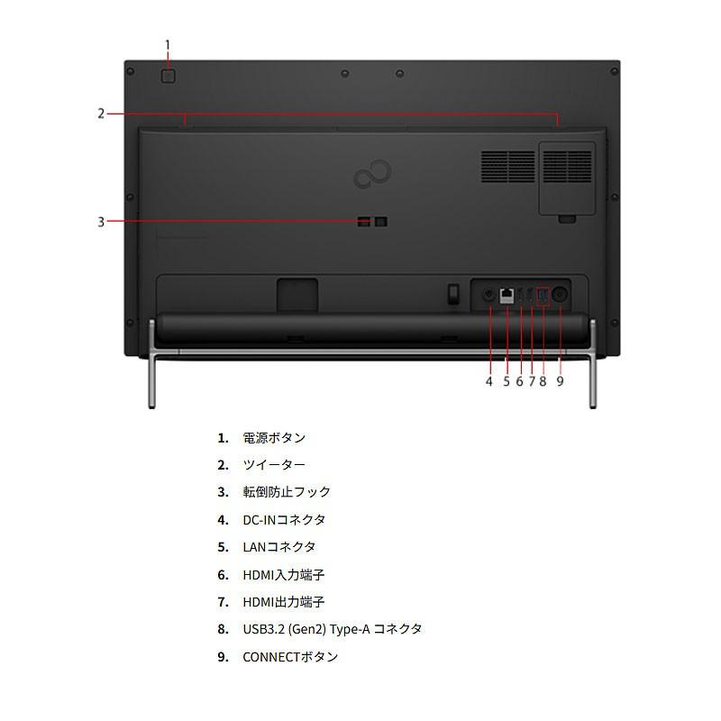 デスクトップ PC 富士通 27inch WQHD 液晶一体型 FMV WF2-K1 Core i7-1260P メモリ8GB SSD256GB DVD WiFi カメラ Windows11 リファビッシュの画像