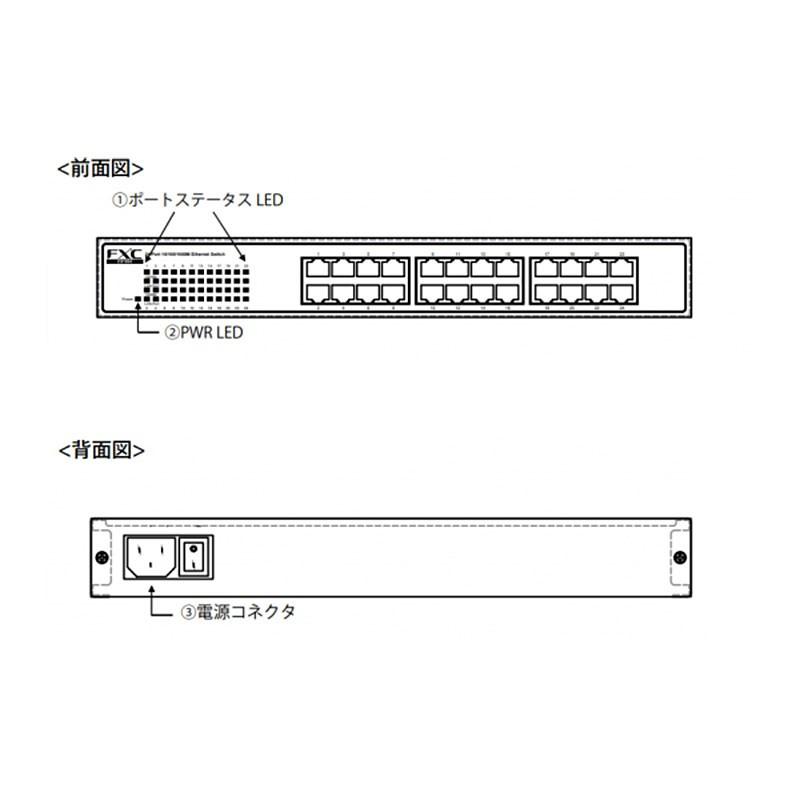 FXC ギガビットスイッチ FXC CS1024 24ポートスイッチングハブ 10/100