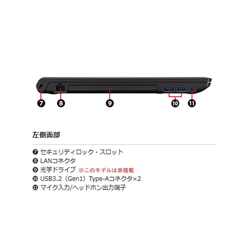 ノートパソコン dynabook 15.6型 フルHD B55/KY A6BVKYG84E2A Core i3-1215U メモリ8GB SSD256GB WiFi カメラ テンキー MS Office Win11 PCの画像