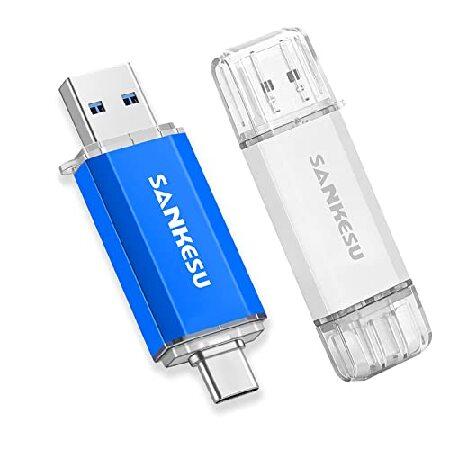 SANKESU 2個セット USBメモリ Type-C 64GB 高速転送データ USB